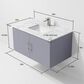 Lexora Home Geneva 36" Single Bathroom Vanity in Dark Grey with 2 cm White Carrara Marble Top and Rectangular Sink, , large