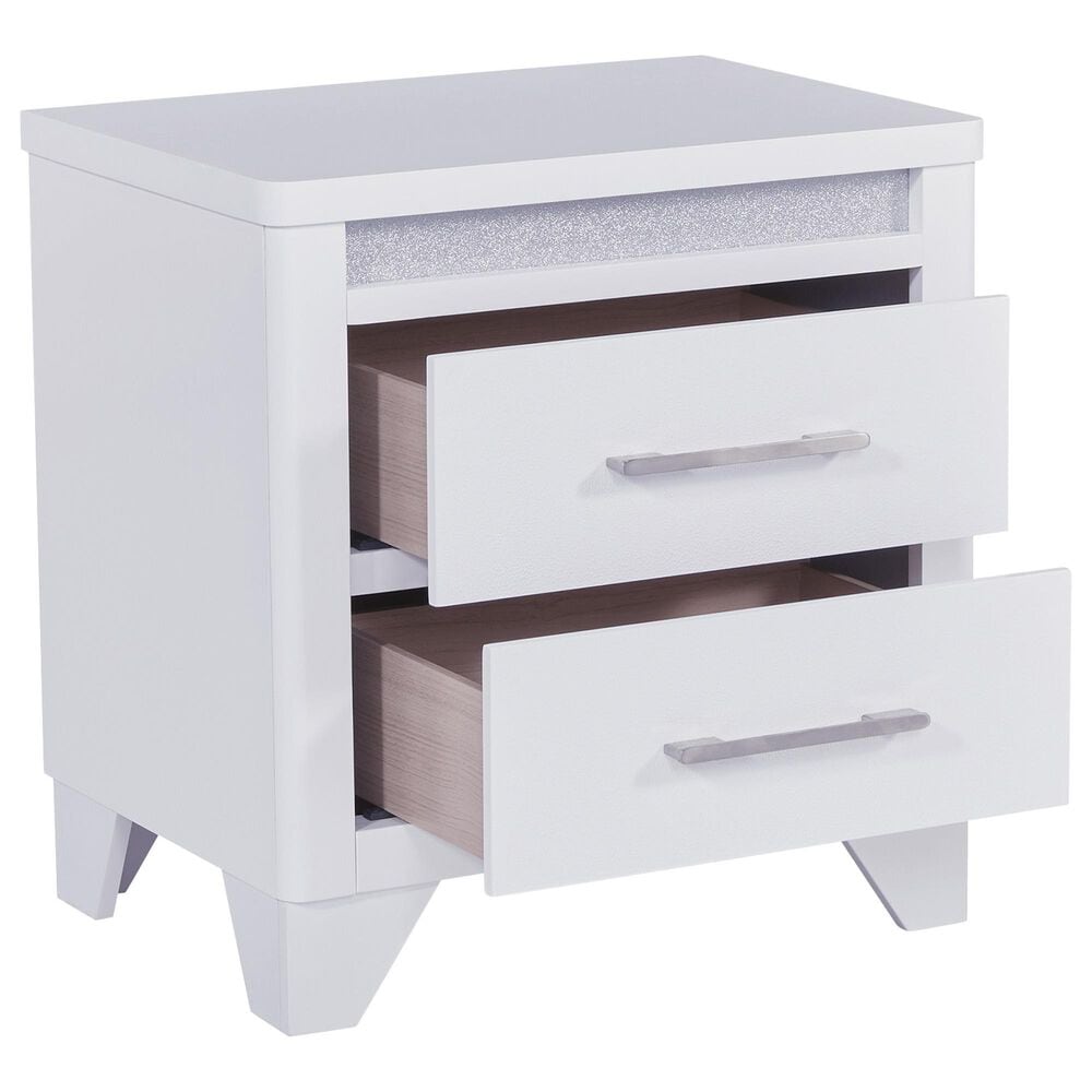 Ashley Jarlee California King Upholstered Bed with Two Nightstands in White, , large