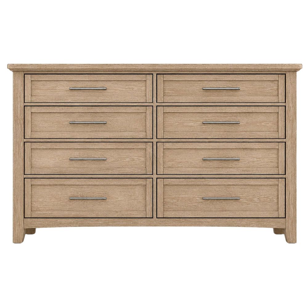 Viceray Collections Jamestown Oak 8 Drawer Triple Dresser in Bleached, , large