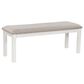 Ashley Robbinsdale Upholstered Dining Bench in Antique White, , large