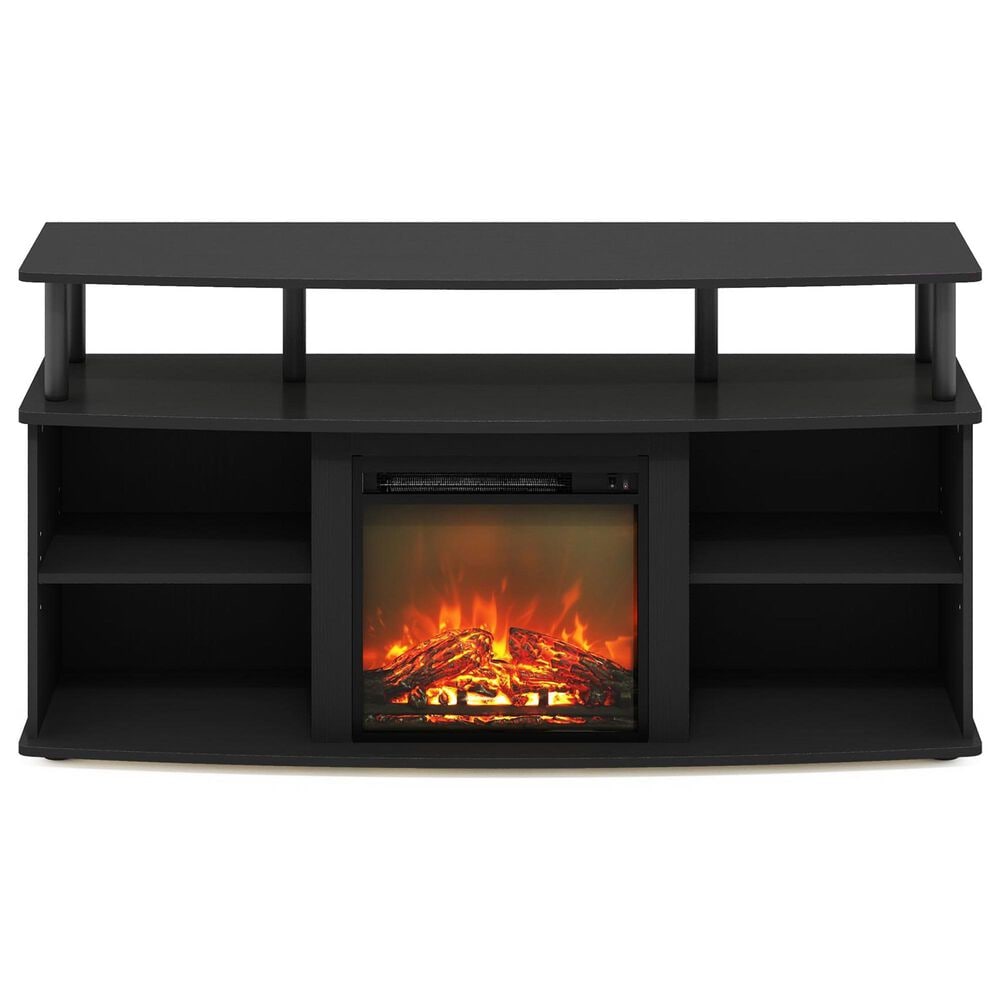 HOMLUX 47" TV Stand with Electric Fireplace in Americano and Black, , large