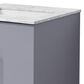 Lexora Home Geneva 24" Single Bathroom Vanity in Dark Grey with 2 cm White Carrara Marble Top and Rectangular Sink, , large