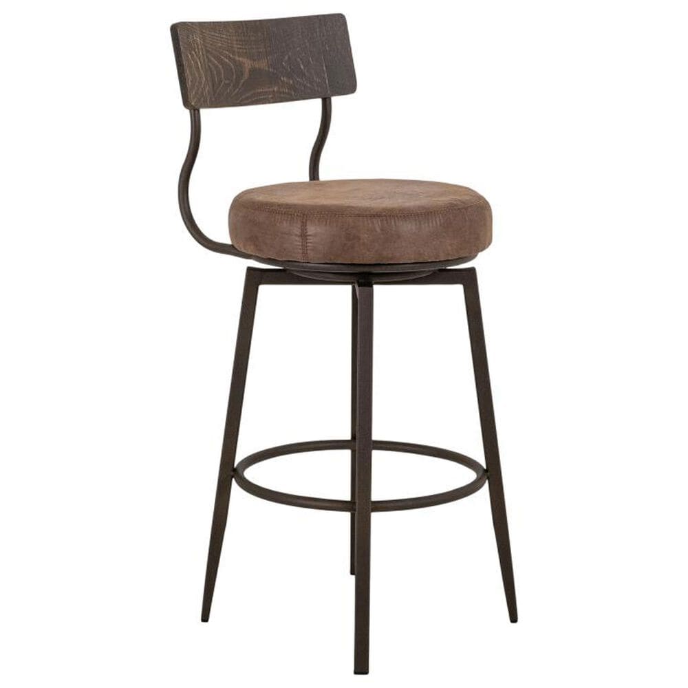 Fallridge Castana 30" Barstool in Brown Faux Leather, , large