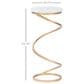Linon Home Decor Rian Spiral Drink Table in Gold and White, , large