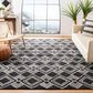 Safavieh Micro-Loop MLP154H 8" x 10" Charcoal and Ivory Area Rug, , large