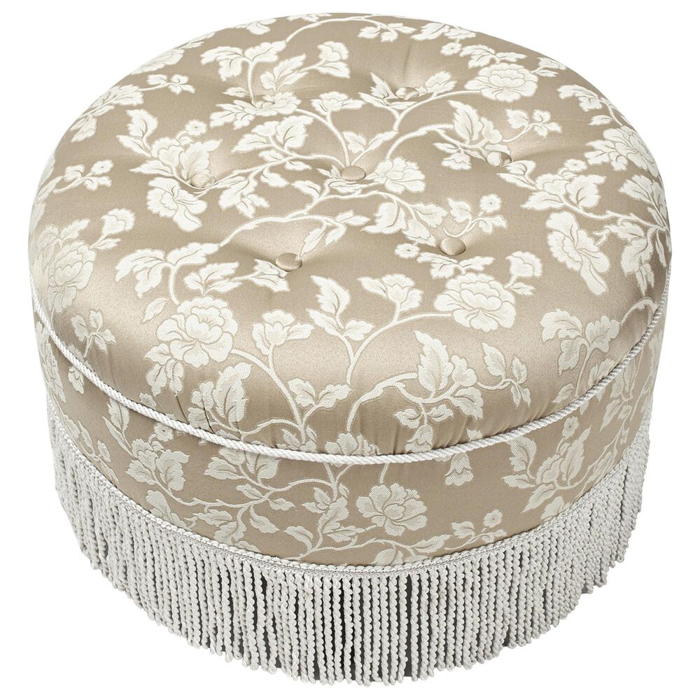 Jennifer Taylor Home Yolanda Standard Ottoman in Champagne Beige and Ivory, , large