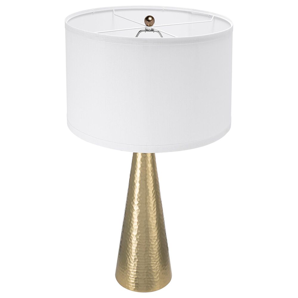 A&amp;B Home Cone Table Lamp with Collapsible Shade in Gold, , large