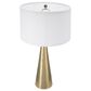 A&B Home Cone Table Lamp with Collapsible Shade in Gold, , large