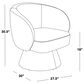 LumiSource Fran Swivel Accent Chair in Light Brown, , large