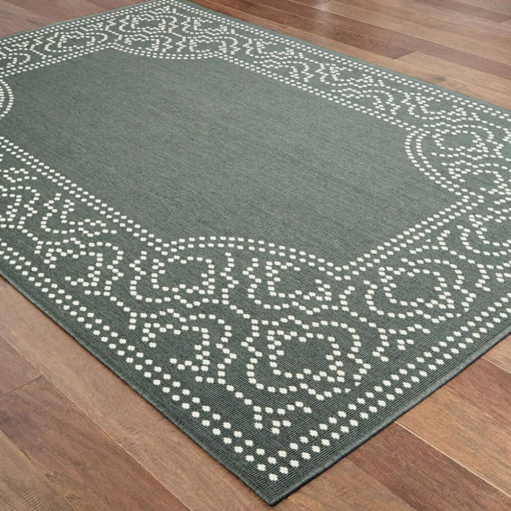Oriental Weavers Marina 1247X 5&#39;3&quot; x 7&#39;6&quot; Grey and Ivory Area Rug, , large