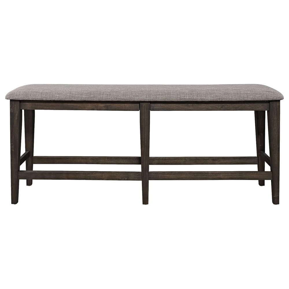 Belle Furnishings Double Bridge Counter Height Bench in Dark Brown, , large