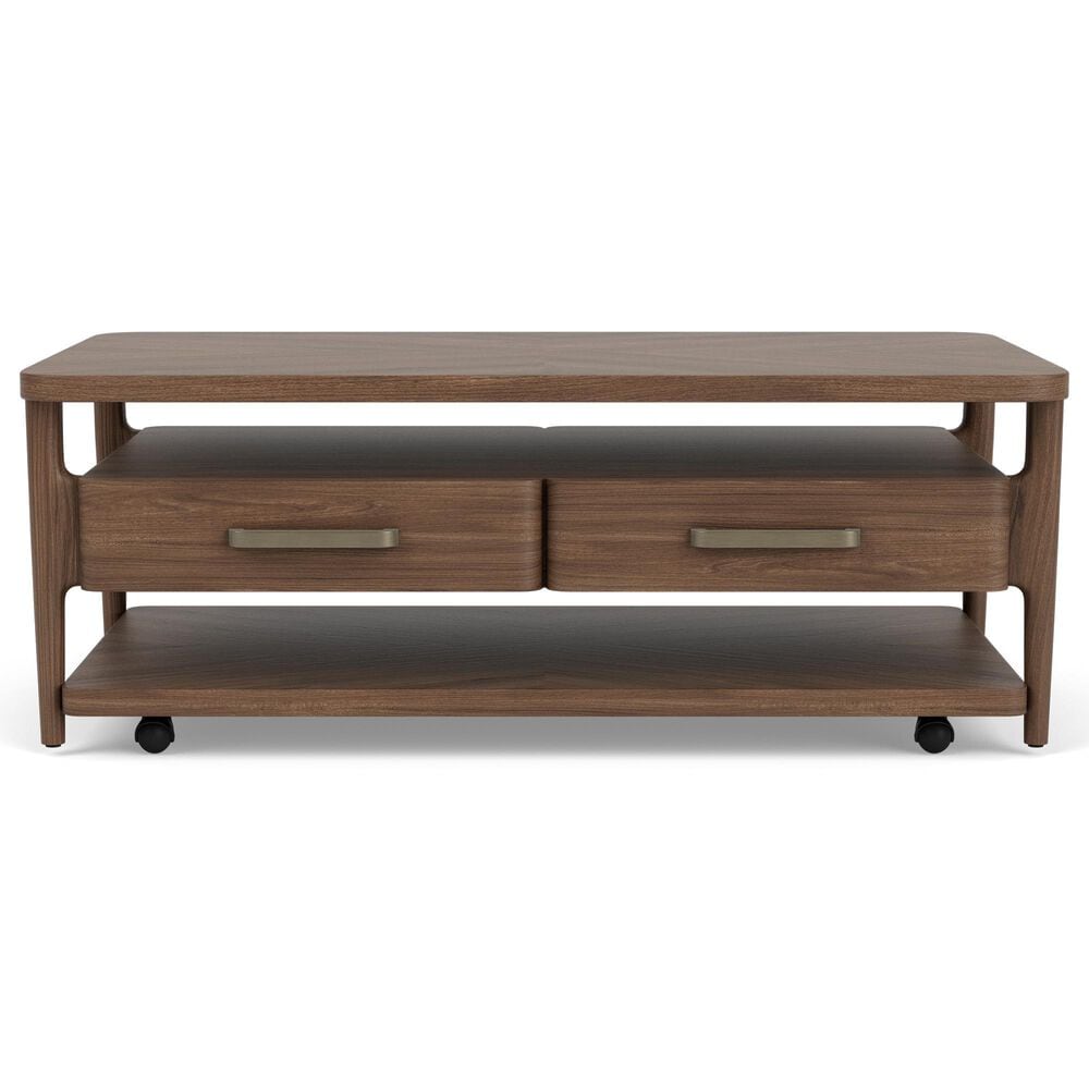 Riverside Furniture Delia 2-Drawer Cocktail Table in Nouveau Walnut, , large