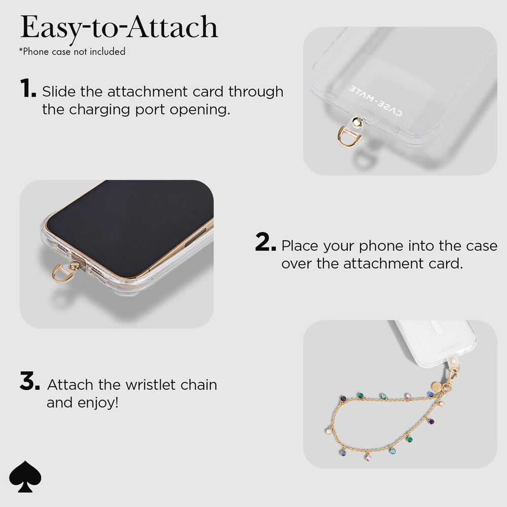 Kate Spade Phone Charm in High Shine, , large