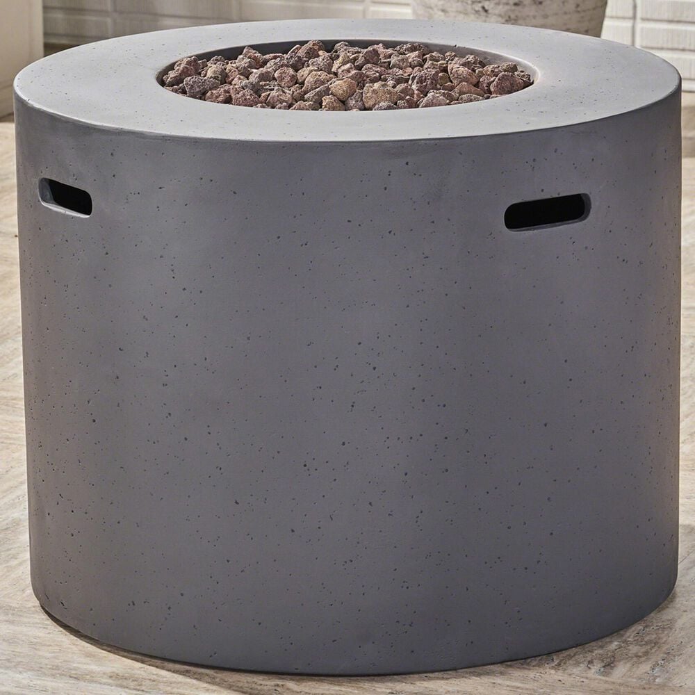 Hearth and Haven 31&quot; Round MgO Concrete Fire Pit in Dark Grey, , large
