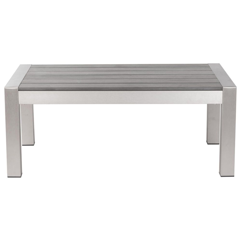 Zuo Modern Cosmopolitan Coffee Table in Silver and Light Gray, , large