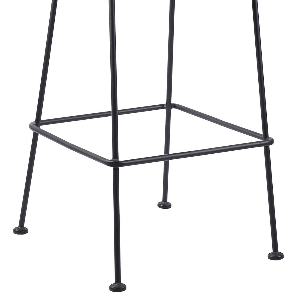 Armen Living Acapulco Patio Bar Stool in Black, , large