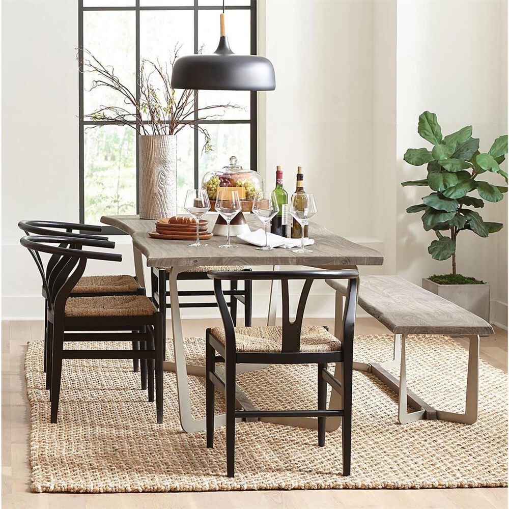 Shannon Hills Waverley Live Edge Dining Table in Sandblasted Gray