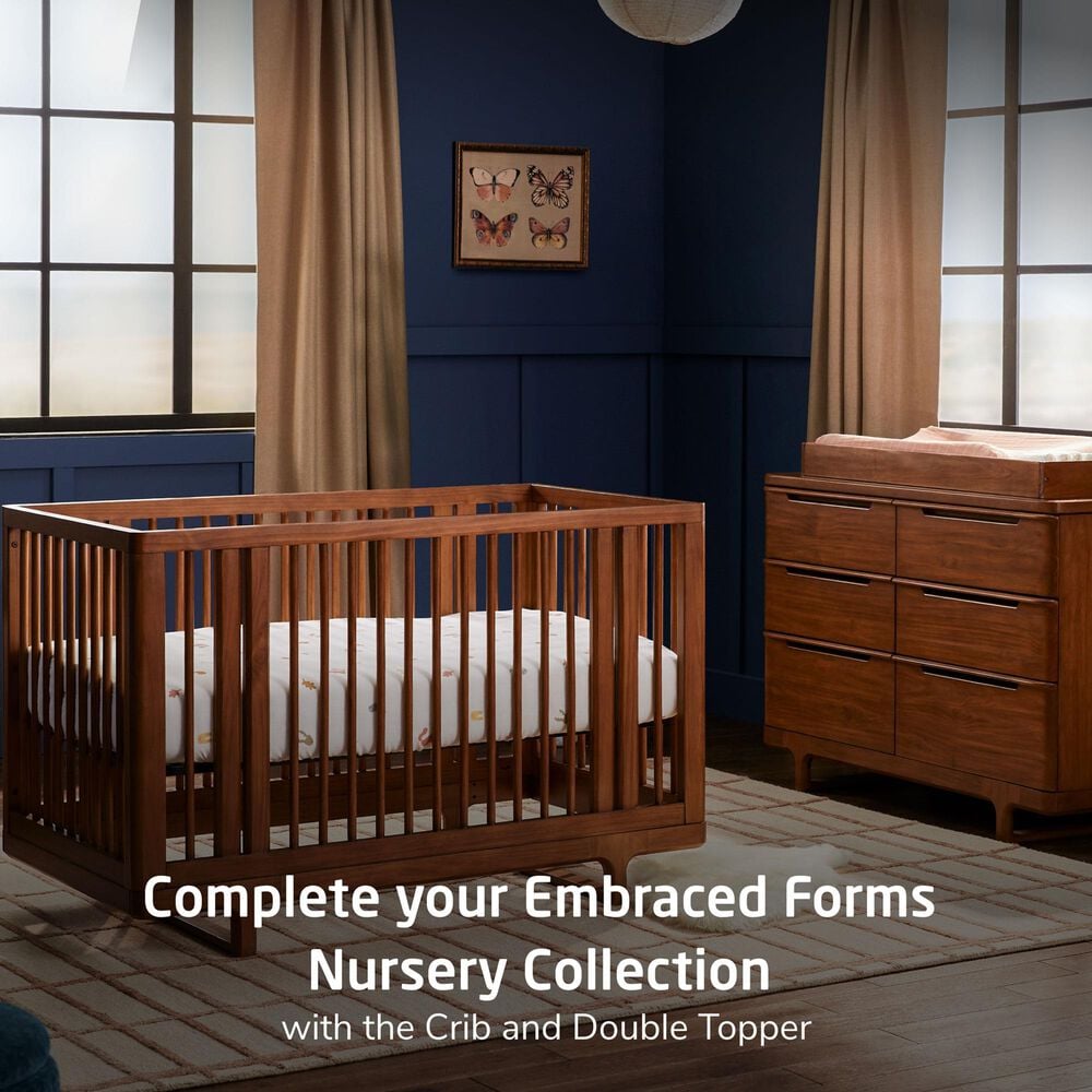 Maxi Cosi Embraced Forms Convertible Crib and Dresser 2-Piece Nursery Set in Chestnut, , large