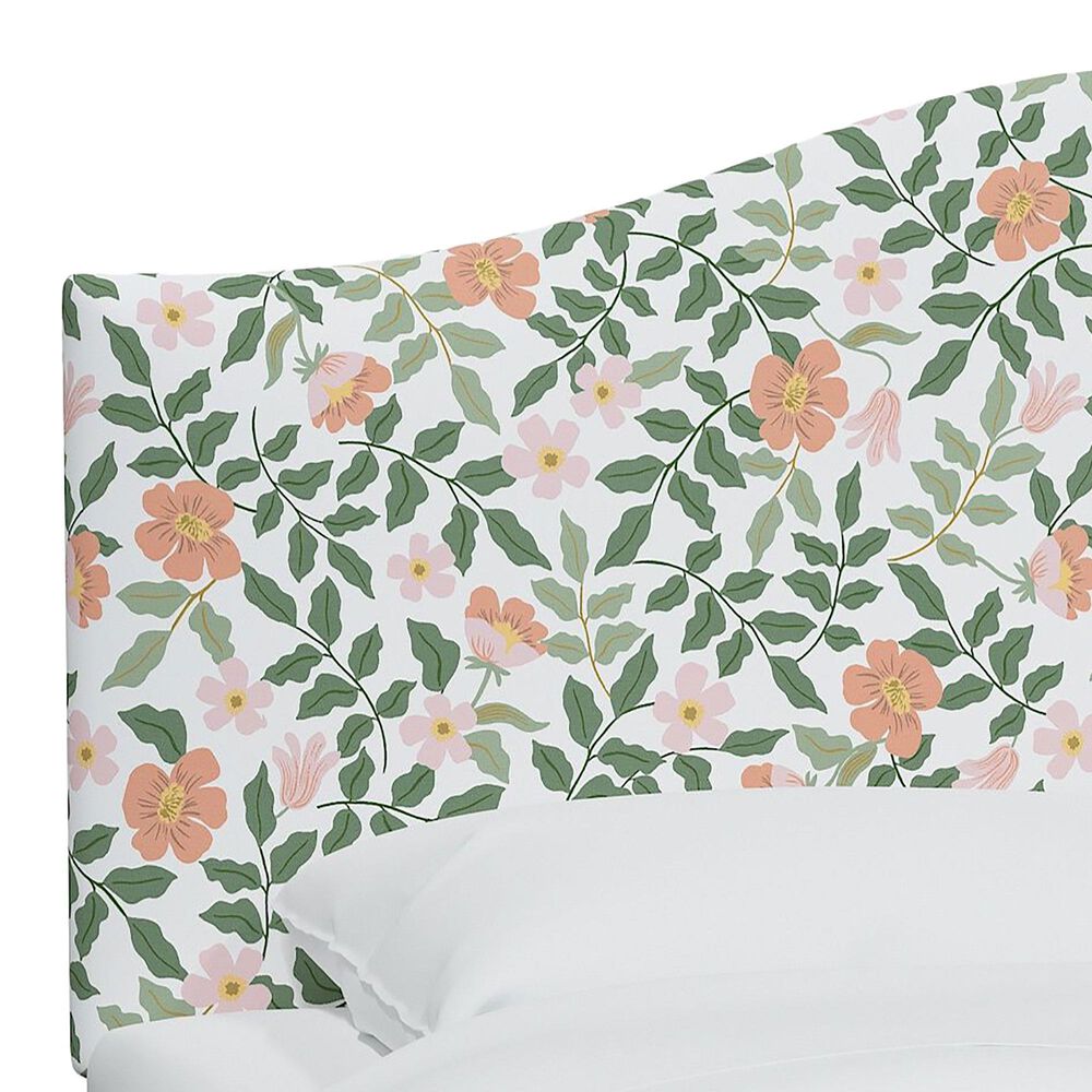 Rifle Paper Co Crafted by Cloth &amp; Company Mayfair Full Headboard in Aviary Black/Cream, , large