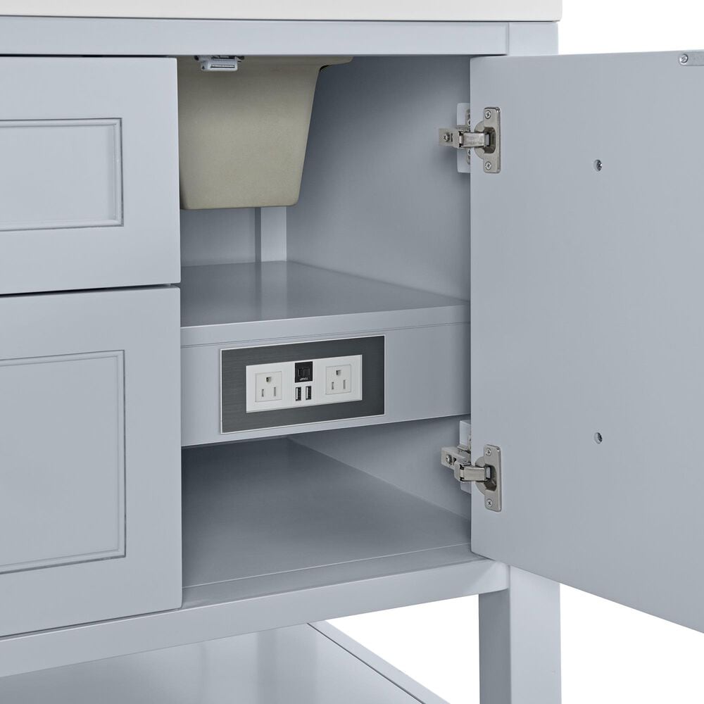 James Martin Vanities Breckenridge 60&quot; Double Bathroom Vanity Cabinet in Serenity Blue, , large