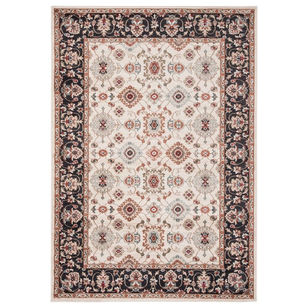 Safavieh Lyndhurst LNH332 5"3" x 7"6" Cream and Navy Area Rug, , large