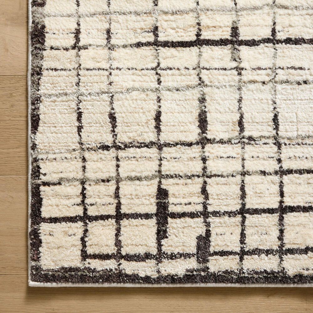 Loloi Bleecker Ivory and Charcoal 9&#39;2&quot; x 13&#39; Area Rug, , large