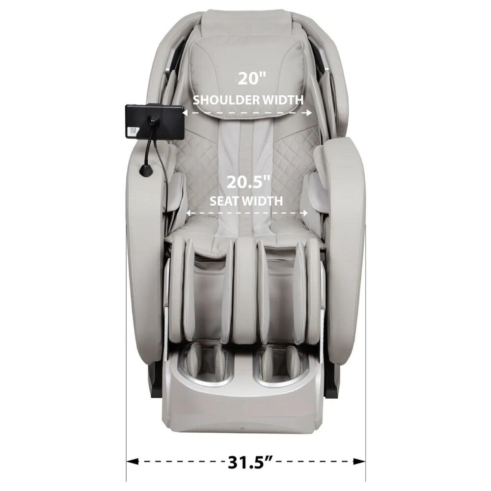 Osaki Advent 4D Power Zero Gravity Massage Chair with Spinning Calf Rollers in Taupe, , large