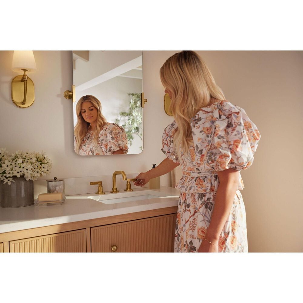 Kohler Castia Widespread Bathroom Sink Faucet in Vibrant Brushed Moderne Brass, , large