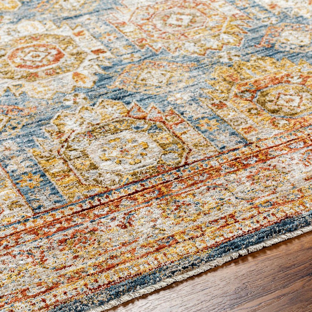 Surya Mona Lisa 6&#39;7&quot; x 9&#39;6&quot; Tan, Dark Blue, Mustard, Brick Red, Olive, Sage and Burgundy Area Rug, , large