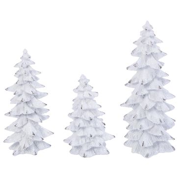 The Gerson Company 9.45" Winter Trees in White (Set of 3), , large
