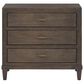Furniture Worldwide Montclair 3 Piece Queen Panel Bedroom Set in Embossed Cocoa and Smoked Gold, , large
