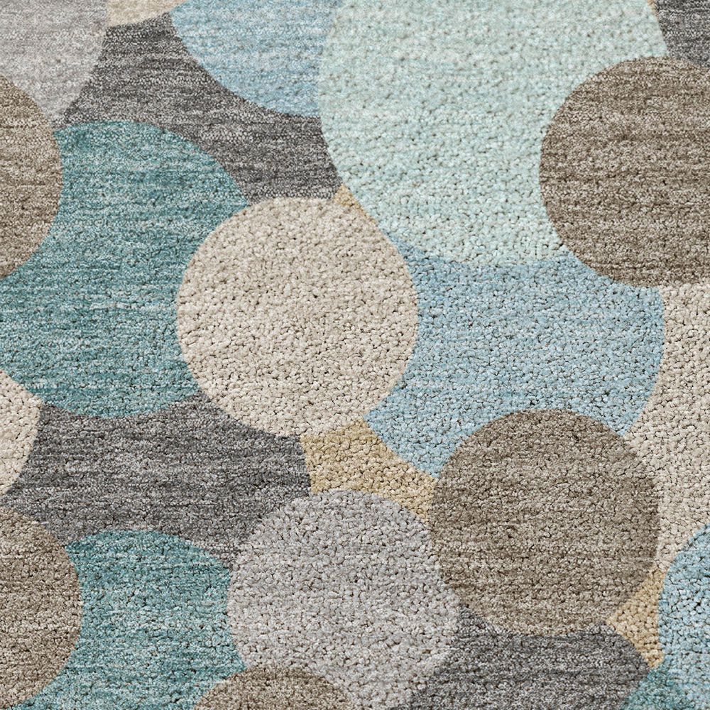 Dalyn Rug Company Kenner Turquoise 8' Round Indoor/Outdoor Area Rug, , large