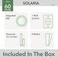 Hunter Solaria 60" Outdoor Ceiling Fan with LED Light in Fresh White, , large