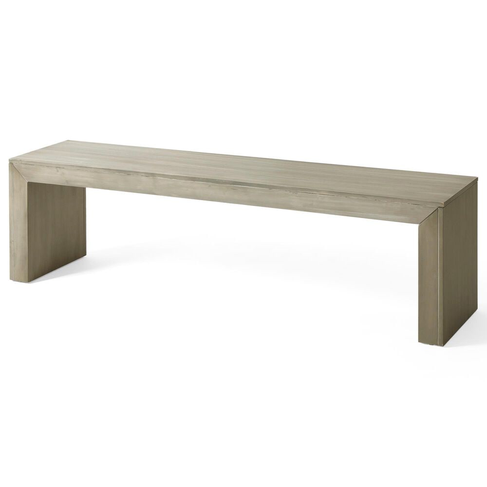 Hearth and Haven 63" Dining Bench in Grey and Taupe, , large