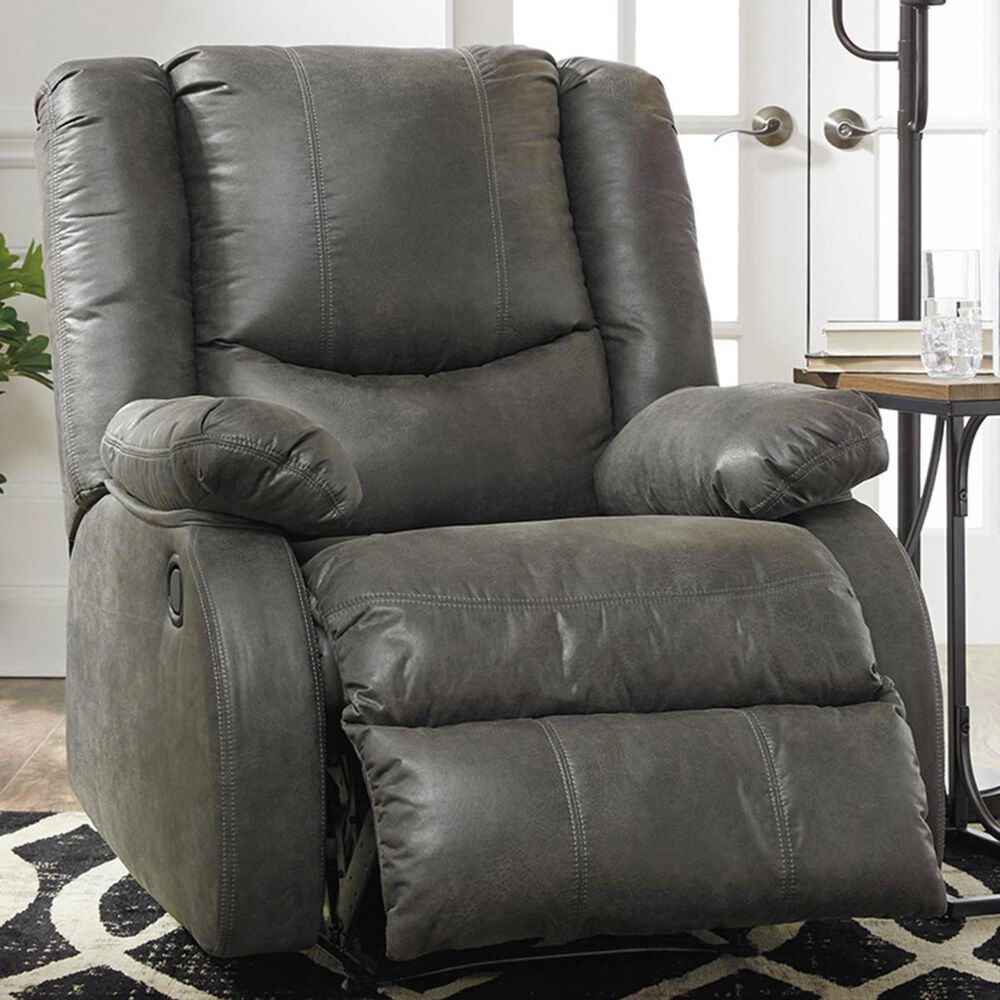Signature Design by Ashley Bladewood Zero Manual Wall Recliner in Slate