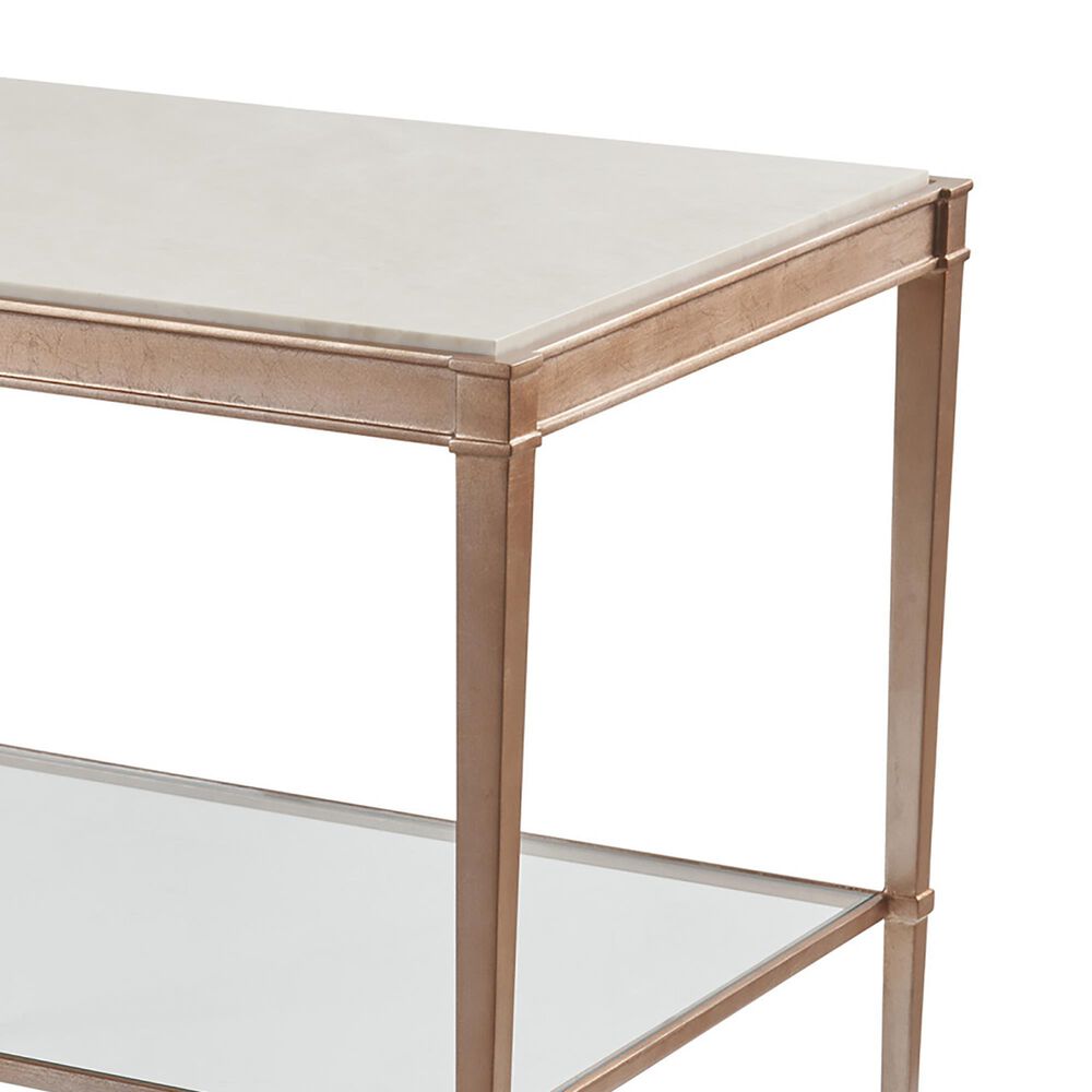 Lexington Home Brands Bulgari Rectangle End Table in Beige and Rose Gold, , large