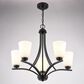 Vaxcel Lighting River Grove 5-Light Chandelier in Matte Black, , large