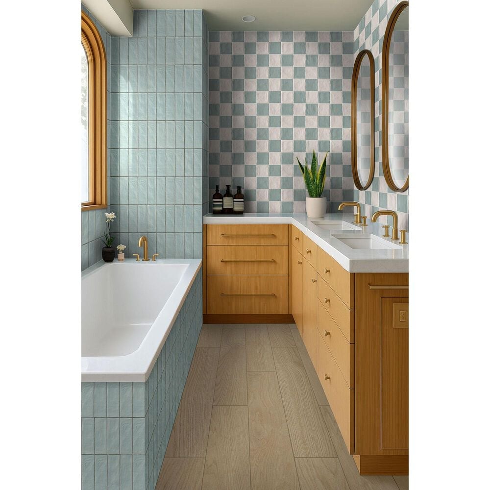 MS International Zest Sky 4&quot; x 4&quot; Ceramic Mosaic Tile, , large
