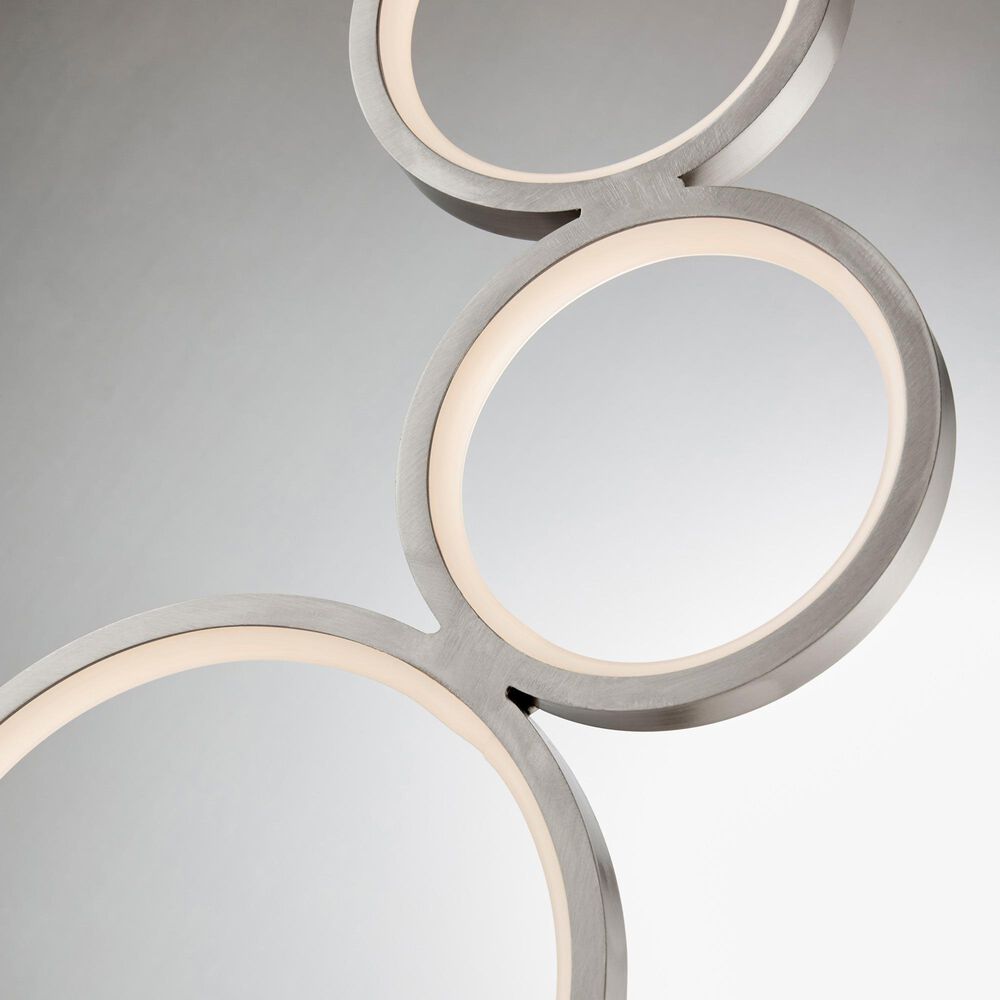 Lite Source Fedora 3-Ring LED Table Lamp in Brushed Nickel, , large