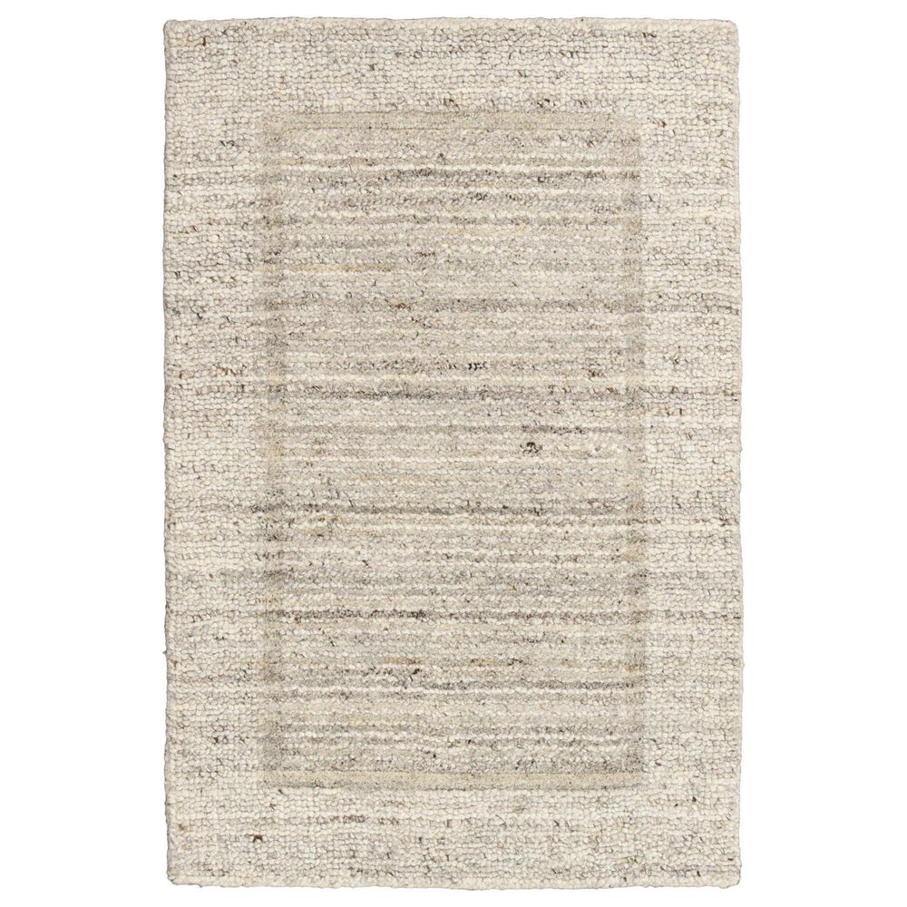 Nourison Ridge Grey and Ivory 2" x 3" Area Rug, , large