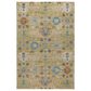 Dalyn Rug Company Silk Road Turmeric, Gold, Blue, Copper, Ivory, Taupe and Aloe 9" x 12" Area Rug, , large