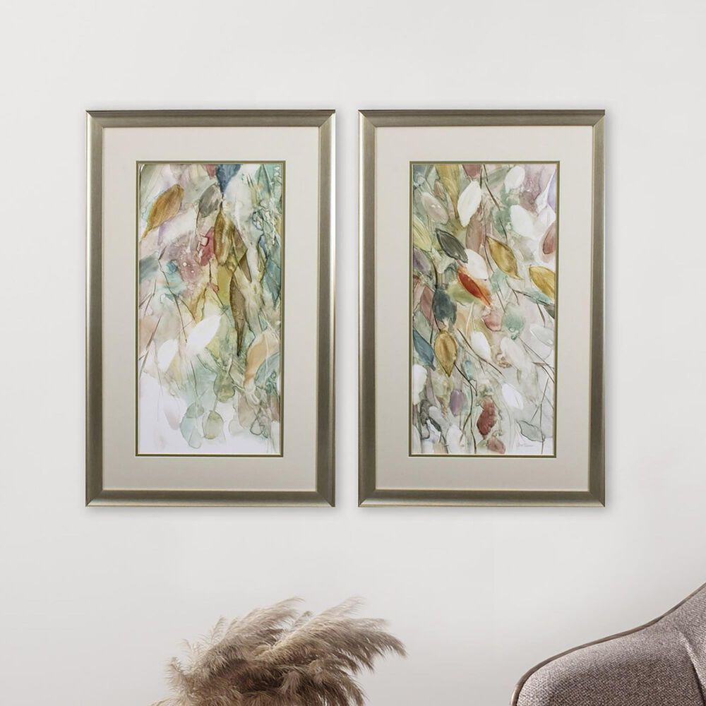 Paragon 21" x 33" Rainy Cascade Wall Art in Blue (Set of 2), , large