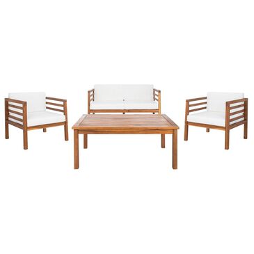 Safavieh Lenda 4-Piece Patio Living Set in Natural, , large