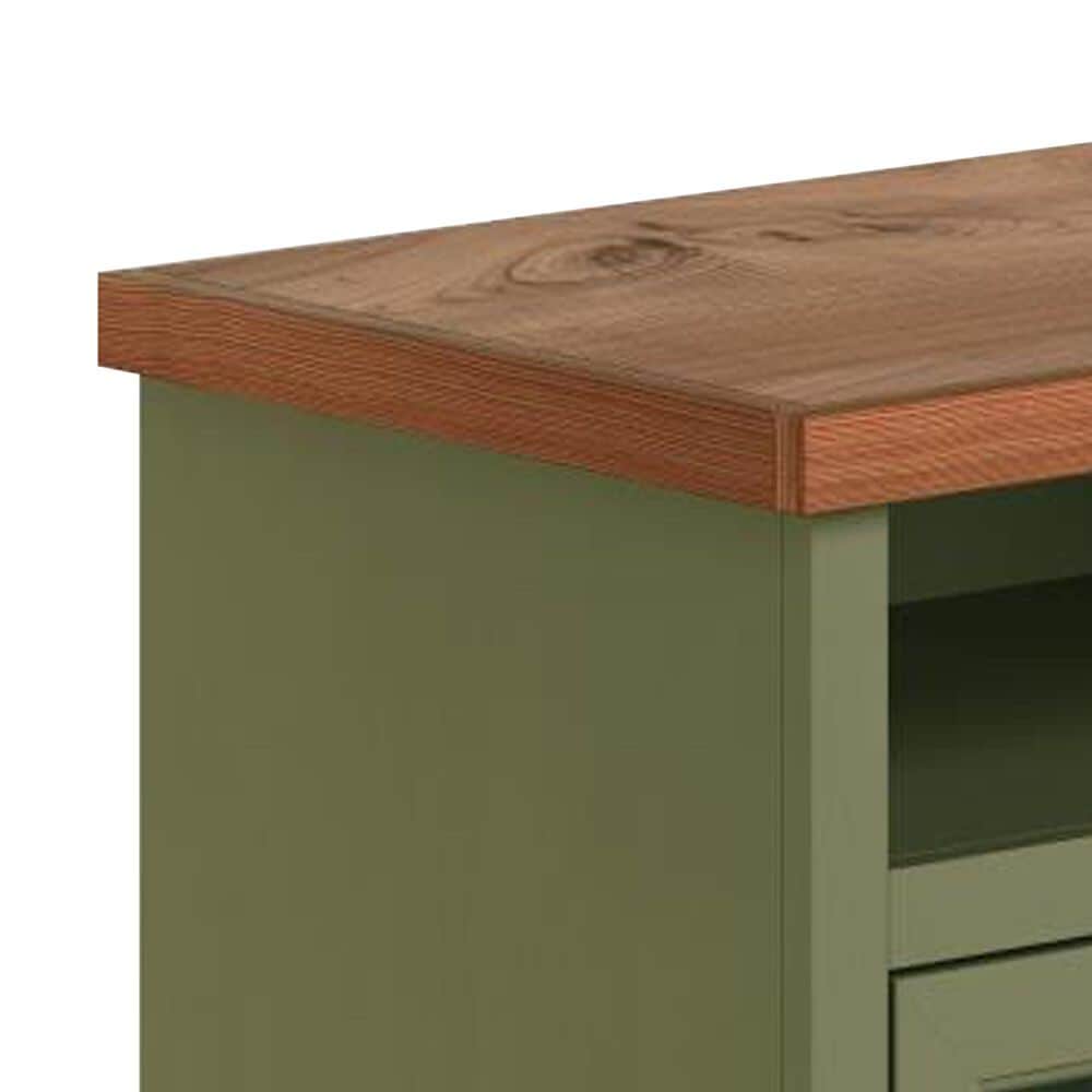 Legends Home Vineyard 74" Fireplace Console with Fireplace Insert in Sage and Fruitwood, , large
