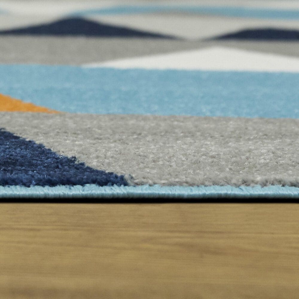 Balta Rugs Modern Geometric 3&#39;11&quot; x 5&#39;7&quot; Blue Area Rug, , large