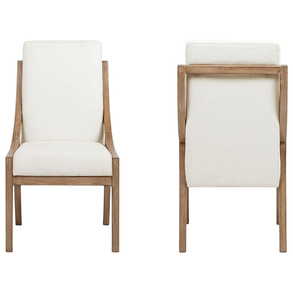 Jennifer Taylor Home Lennox Upholstered Side Chair in Soft Flax Light Beige (Set of 2), , large