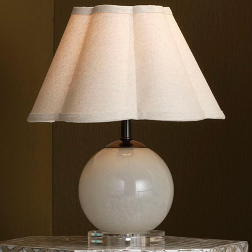 Jamie Young Nola Blown Glass Table Lamp with Linen Shade in Taupe, , large