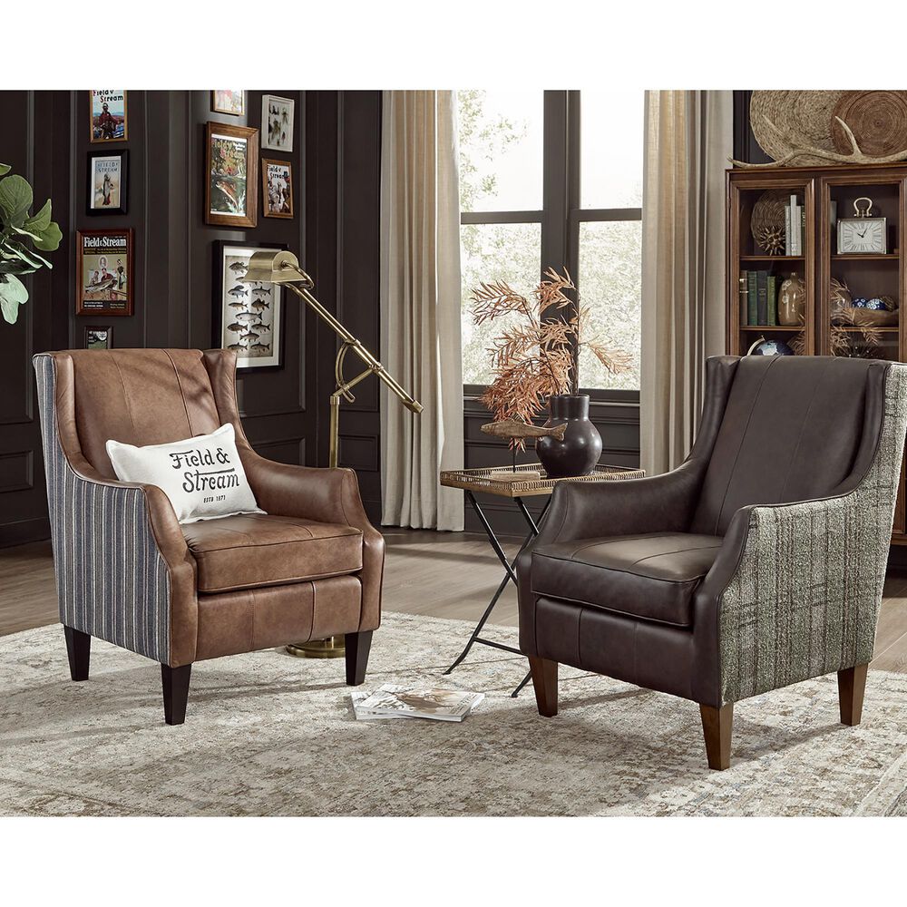 Best Home Furnishings Keatling Accent Chair in Dark Brown and Moss, , large