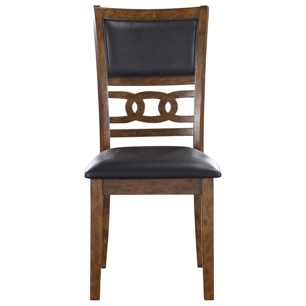 New Heritage Gia Side Chair with Black Cushion in Warm Brown, , large