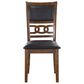 New Heritage Gia Side Chair with Black Cushion in Warm Brown, , large